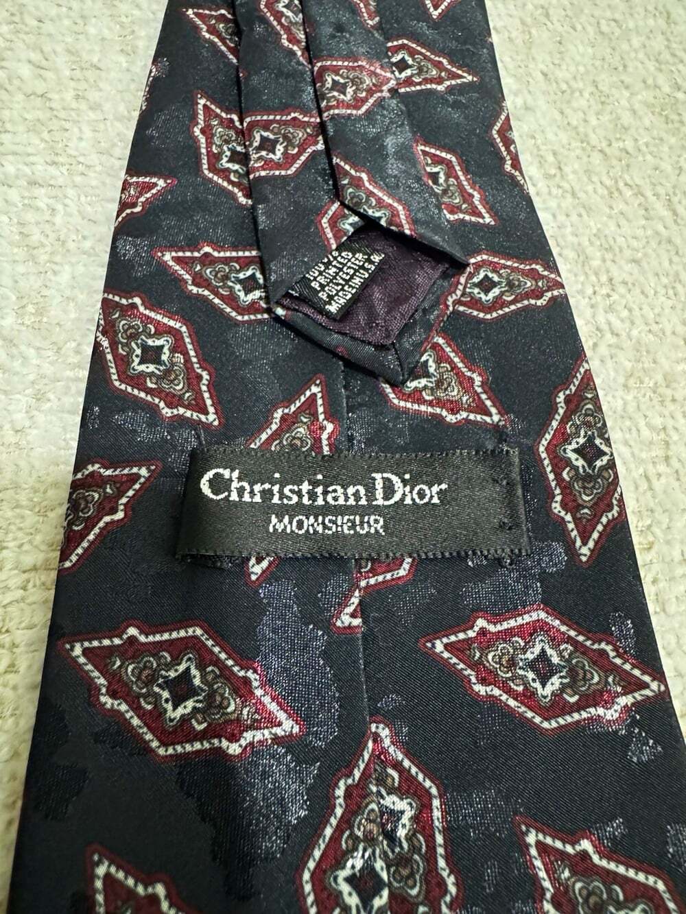 Vintage Christian Dior Monsieur Necktie – Medallion Print